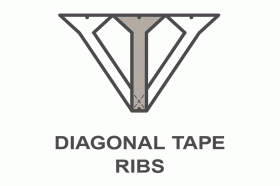 DIAGONAL TAPE RIBS